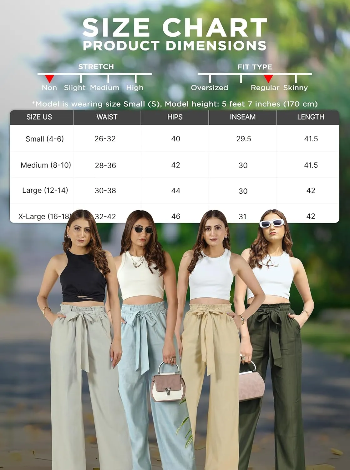 2025 Women's Wide Leg Summer Palazzo Pants with Pockets High Waist Adjustable Knot Flowy Casual Lounge Beach Trousers