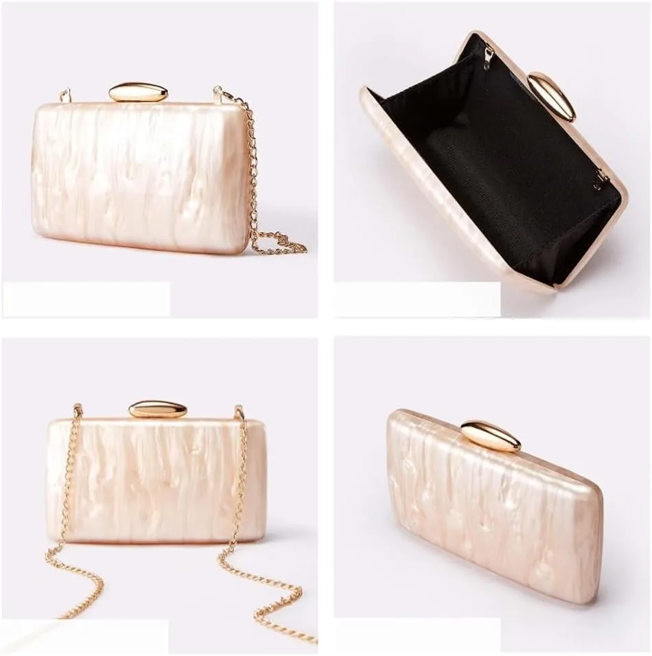 Acrylic Clutch Purse for Women Acrylic Evening Bag Unique Geometric Handbag for Wedding Party Prom