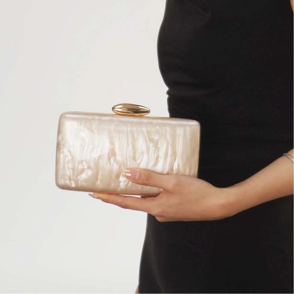 Acrylic Clutch Purse for Women Acrylic Evening Bag Unique Geometric Handbag for Wedding Party Prom