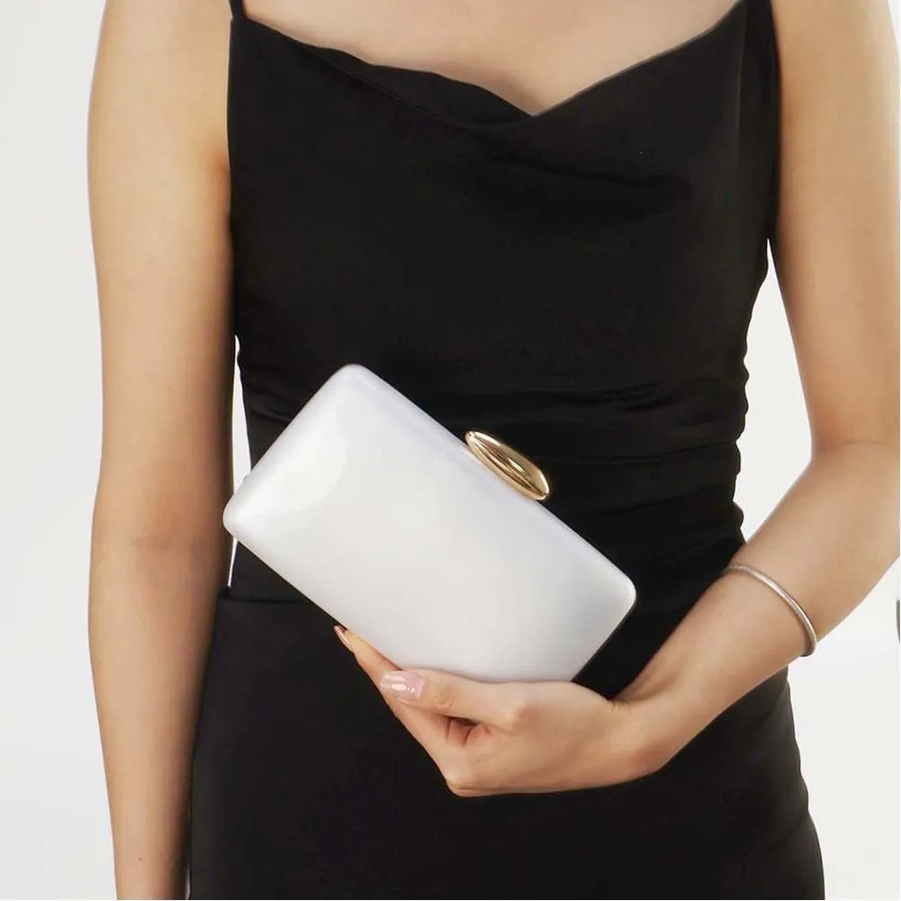 Acrylic Clutch Purse for Women Acrylic Evening Bag Unique Geometric Handbag for Wedding Party Prom
