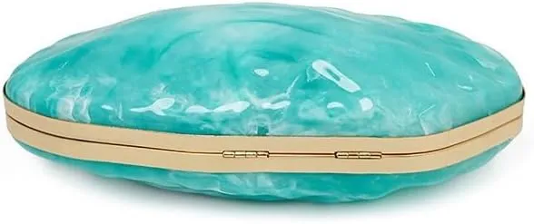 Acrylic Clutch Purse for Women Acrylic Evening Bag Unique Shell Handbag for Wedding Party Prom