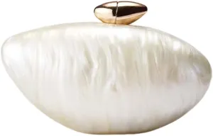 Acrylic Clutch Purse for Women Marble Evening Bag Unique Shell Shaped Handbag for Wedding Party Prom