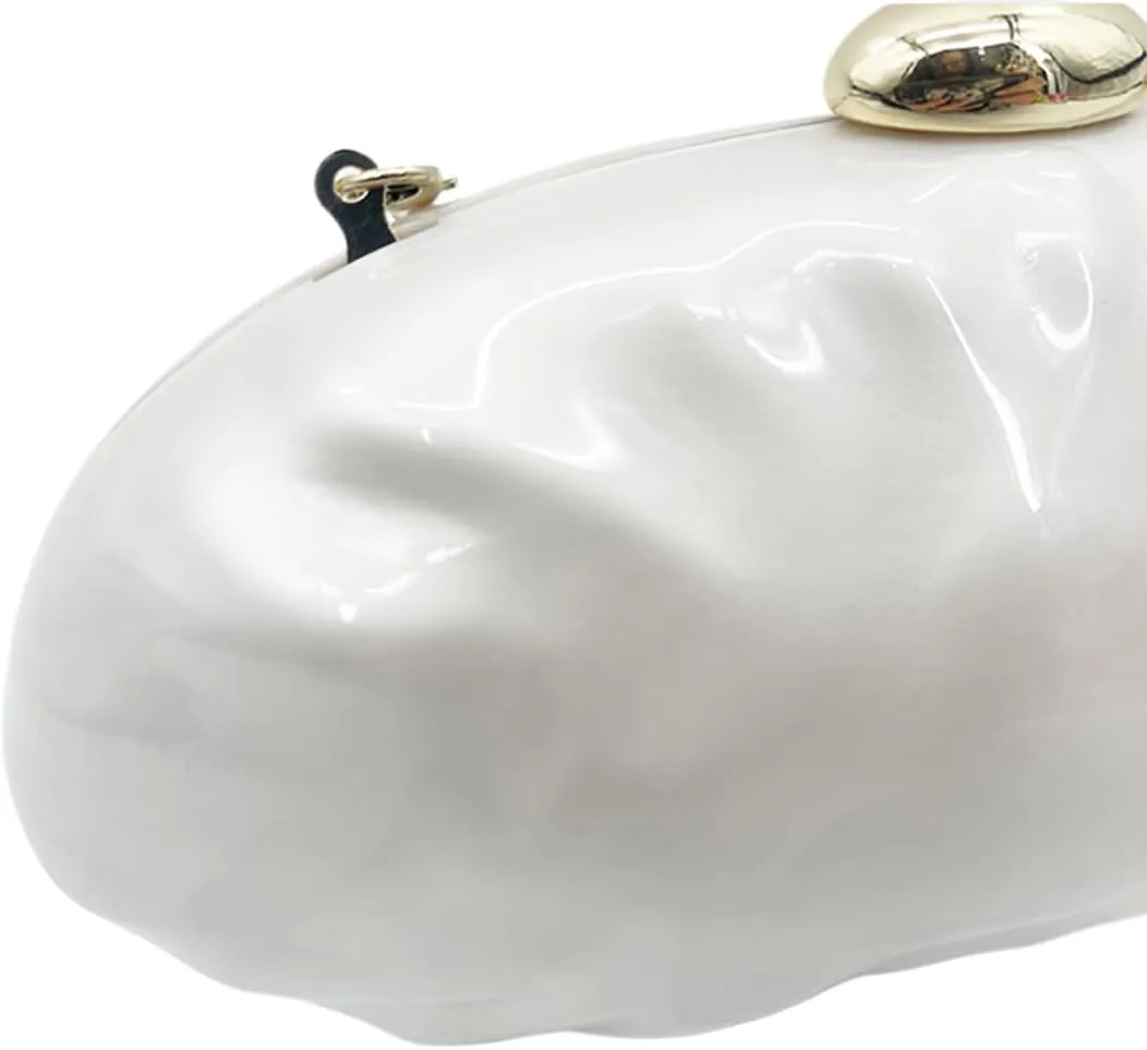 Acrylic Evening Clutch Purses for Women Shell Evening Handbag Unique Purses for Women Wedding Party