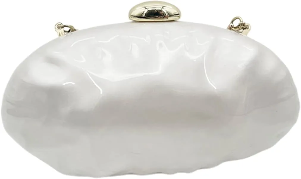 Acrylic Evening Clutch Purses for Women Shell Evening Handbag Unique Purses for Women Wedding Party