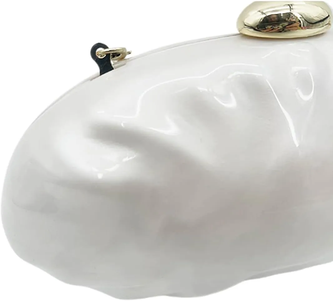 Acrylic Evening Clutch Purses for Women Shell Evening Handbag Unique Purses for Women Wedding Party