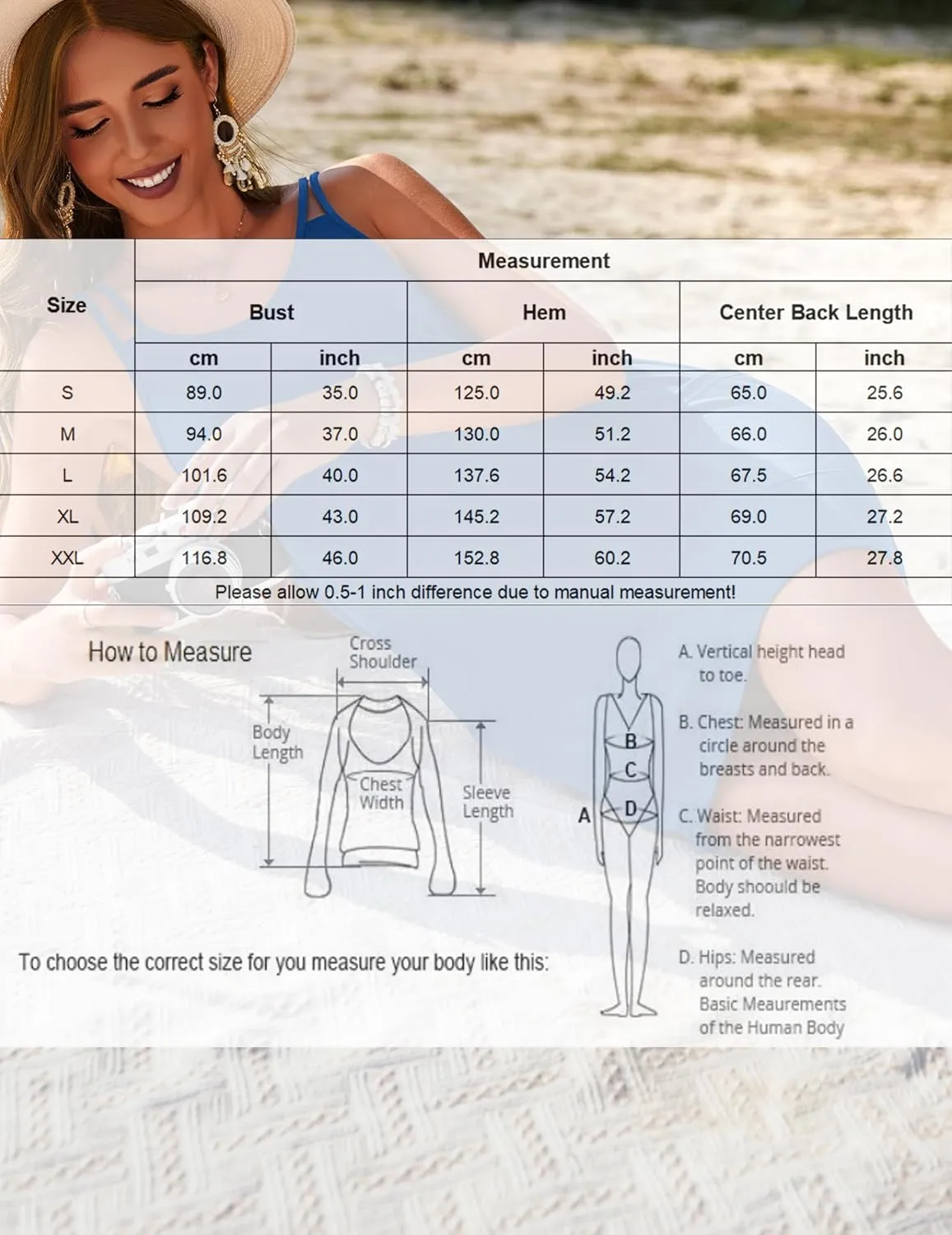 AI'MAGE Womens Swimsuit Coverup Spaghetti Strap Bathing Suit Cover Up Sleeveless Beach Cover Ups Summer Sundress with Pockets