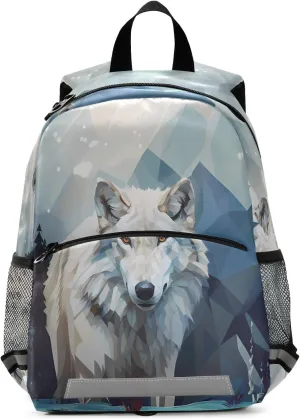 ALAZA Abstract Artistic Wolf Animal Toddler Backpack for Boys Girls Preschool Bag