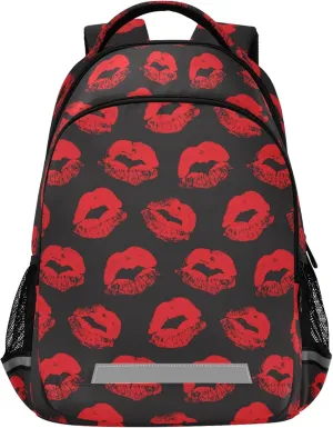 ALAZA Sexy Red Lips Kiss Prints Backpack Purse for Women Men Personalized Laptop Notebook Tablet School Bag Stylish Casual Daypack, 13 14 15.6 inch
