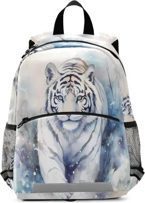 ALAZA Tiger Animal Watercolor Artistic Toddler Backpack for Boys Girls Preschool Bag