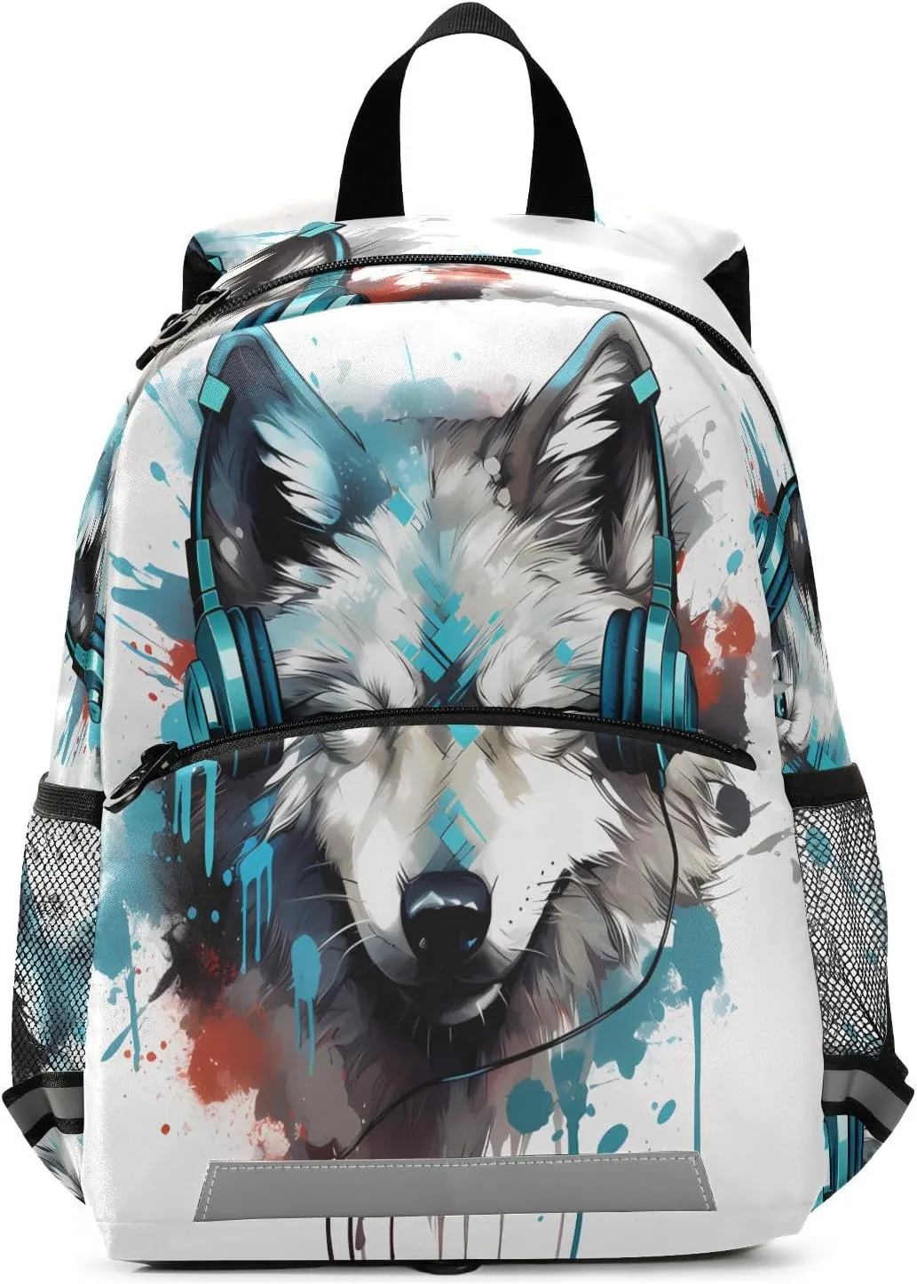 ALAZA Watercolor Artistic Wolf Animal Toddler Backpack for Boys Girls Preschool Bag