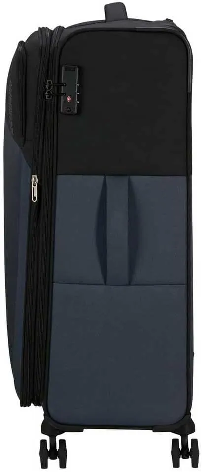 American Tourister Daring Dash Spinner L, Expandable Case, 77 cm, 107/117 L, Black/Grey, Black/Grey, Spinner L (77 cm - 107/117L), Suitcases & Trolleys, Black/Grey, Spinner L (77 cm - 107/117L),