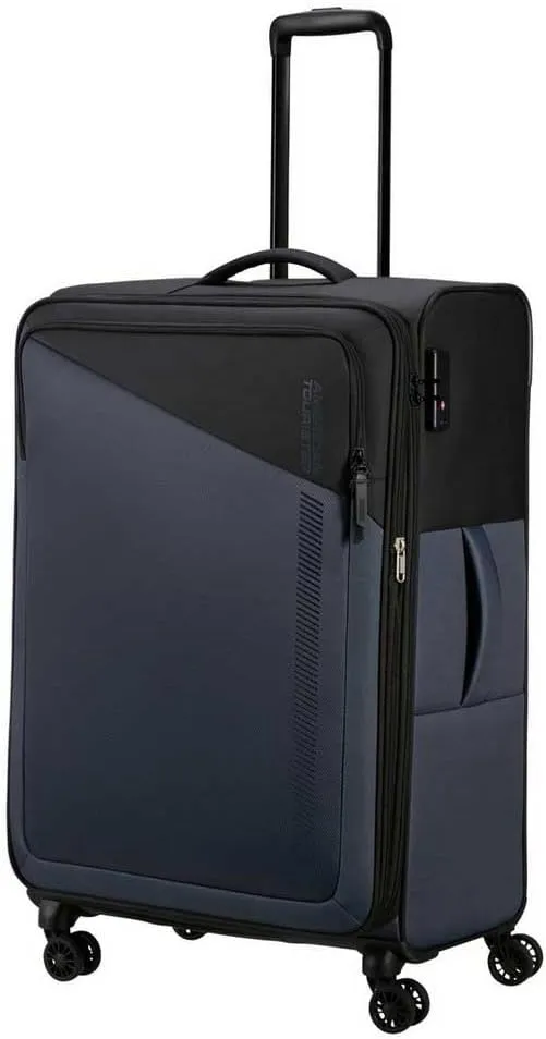 American Tourister Daring Dash Spinner L, Expandable Case, 77 cm, 107/117 L, Black/Grey, Black/Grey, Spinner L (77 cm - 107/117L), Suitcases & Trolleys, Black/Grey, Spinner L (77 cm - 107/117L),