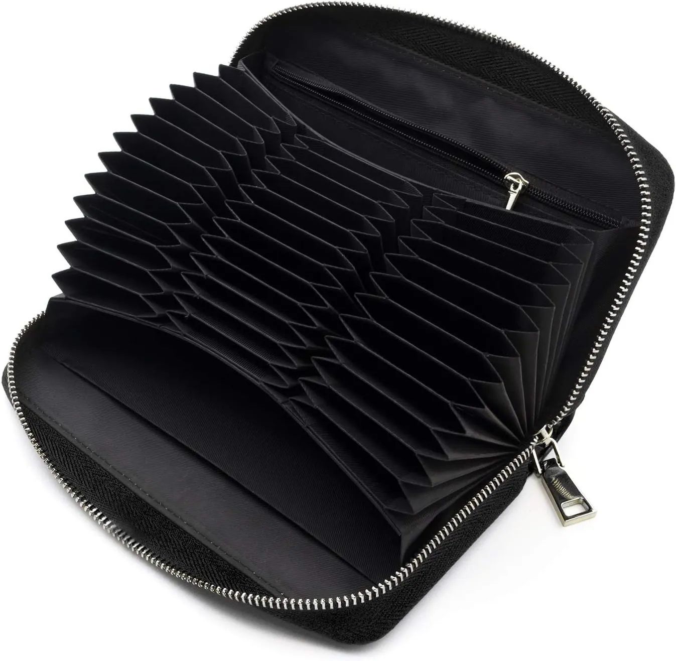 ANDOILT Genuine Leather Wallet for Women Men RFID Blocking Credit Card Holder Zipper Purse Cell Phone Handbag