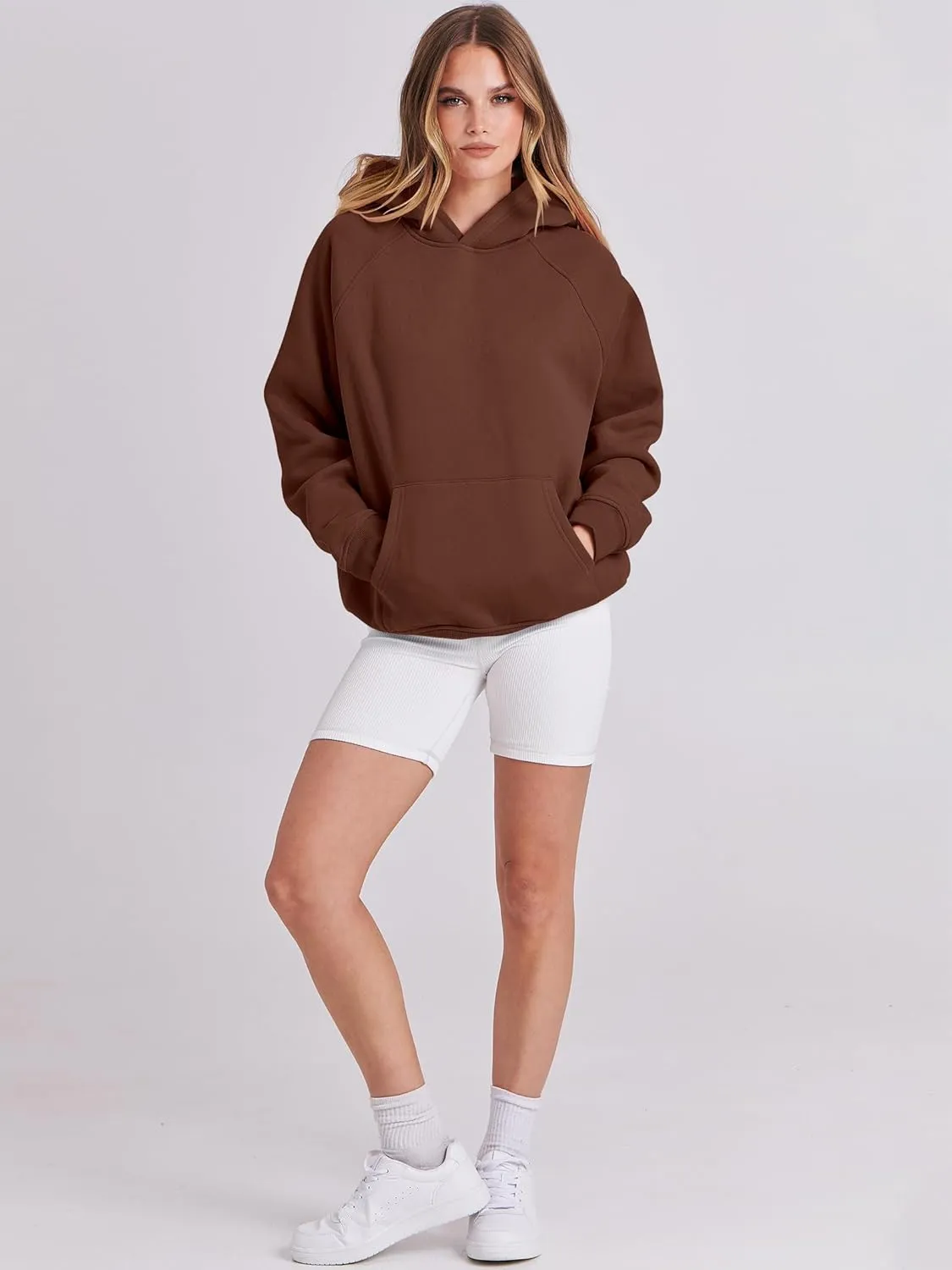 ANRABESS Women Hoodies Oversized Fleece Long Sleeve Comfy Casual Basic Pullover Sweatshirts 2025 Fall Outfits Y2K Clothes