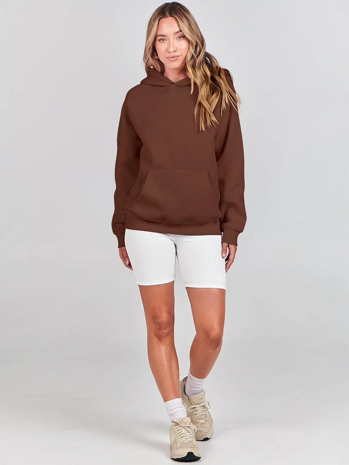 ANRABESS Women Hoodies Oversized Fleece Long Sleeve Comfy Casual Basic Pullover Sweatshirts 2025 Fall Outfits Y2K Clothes
