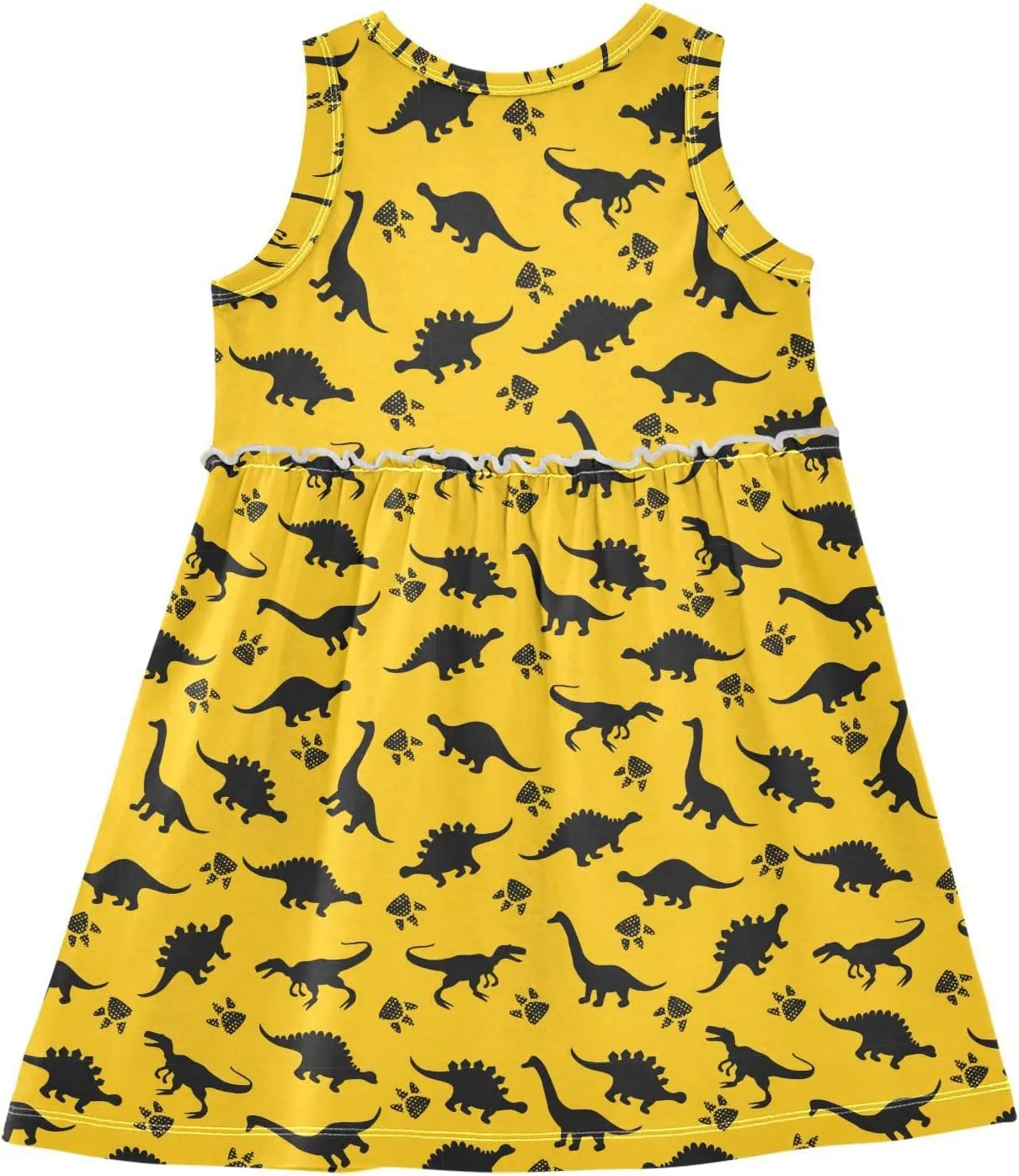 Aslsiy Toddler Girls Sleeveless Dress Girl Summer Dress Cotton Casual Beach Sundress 2-8T