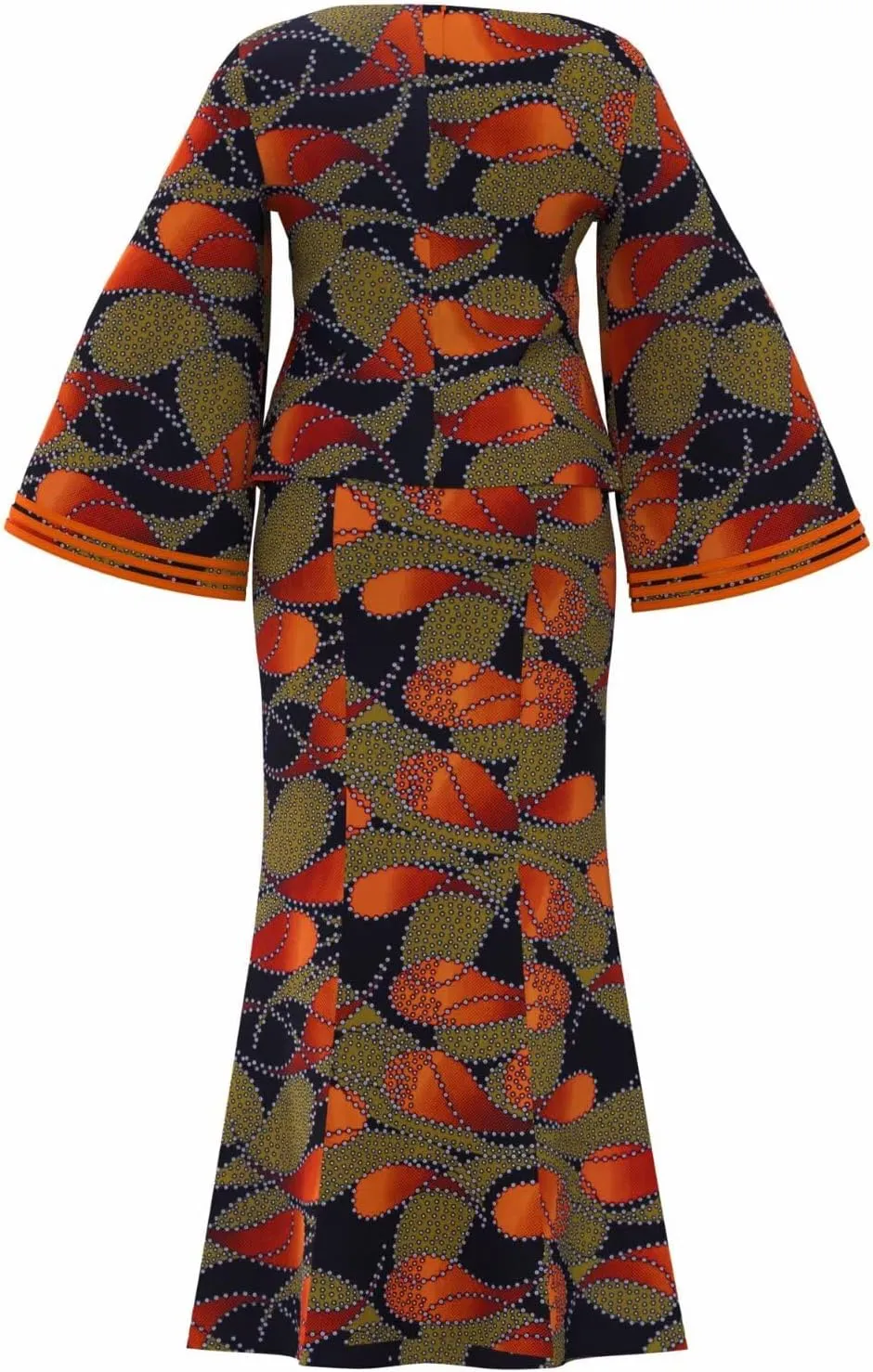 BAZINRICHE Women African Dresses Clothing Ankara Bazin Riche Dress Womens Skirts Set Print Dashiki Top with Headscarf