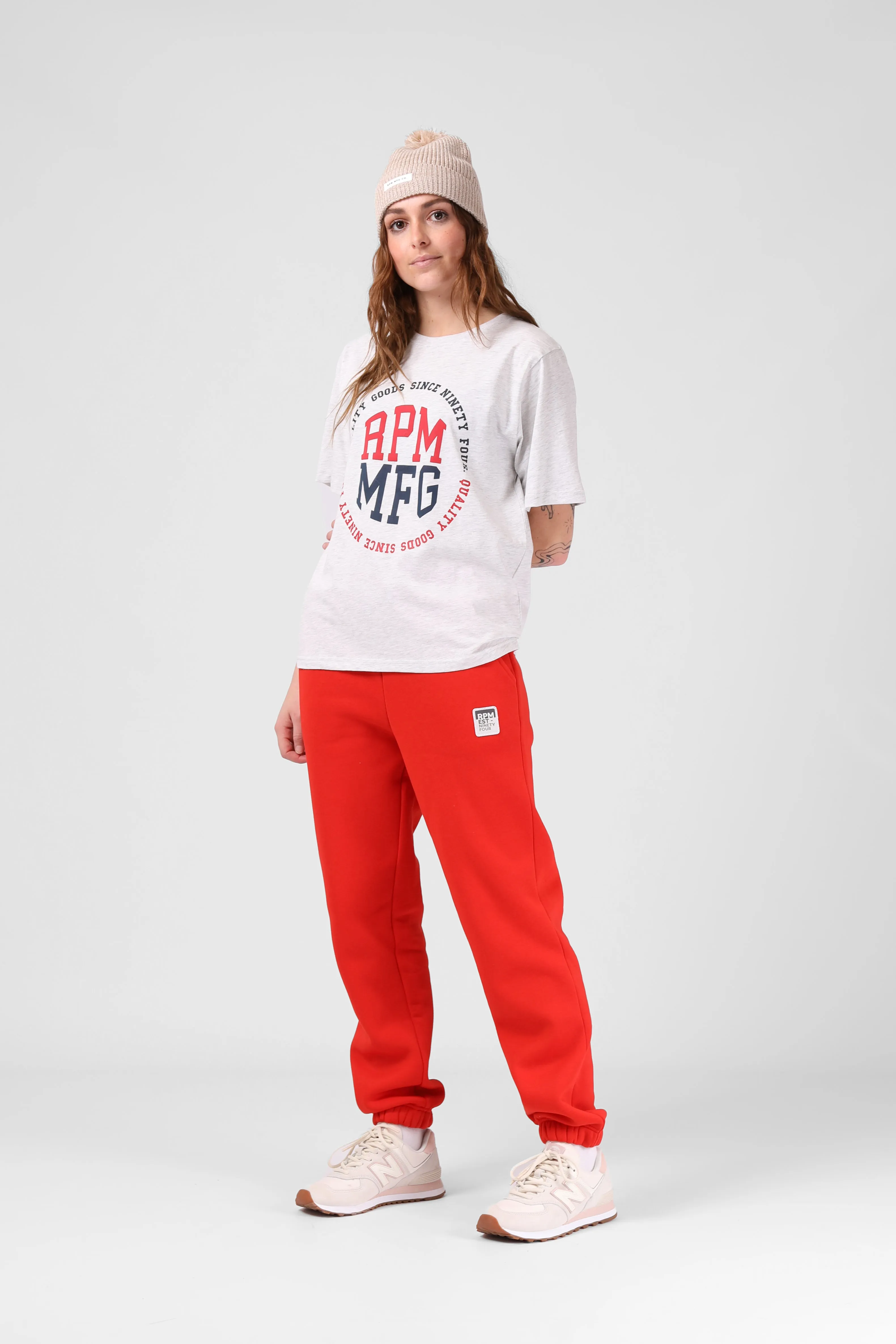 BBall Tee - White Marl