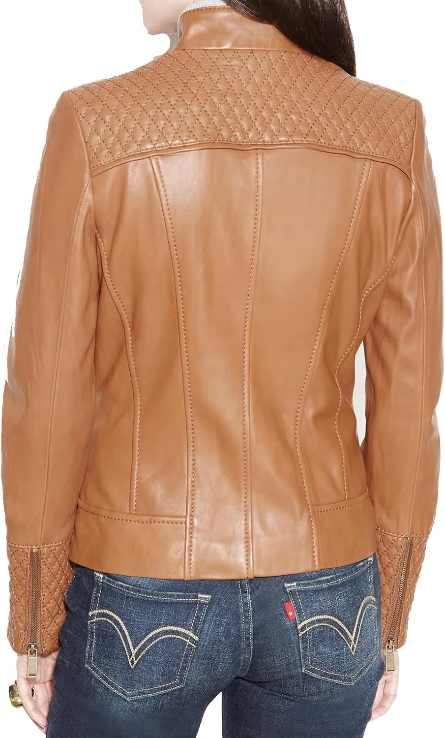 Benjer Skins Women's Leather Jacket Stylish Motorcycle Biker Genuine Lambskin 31