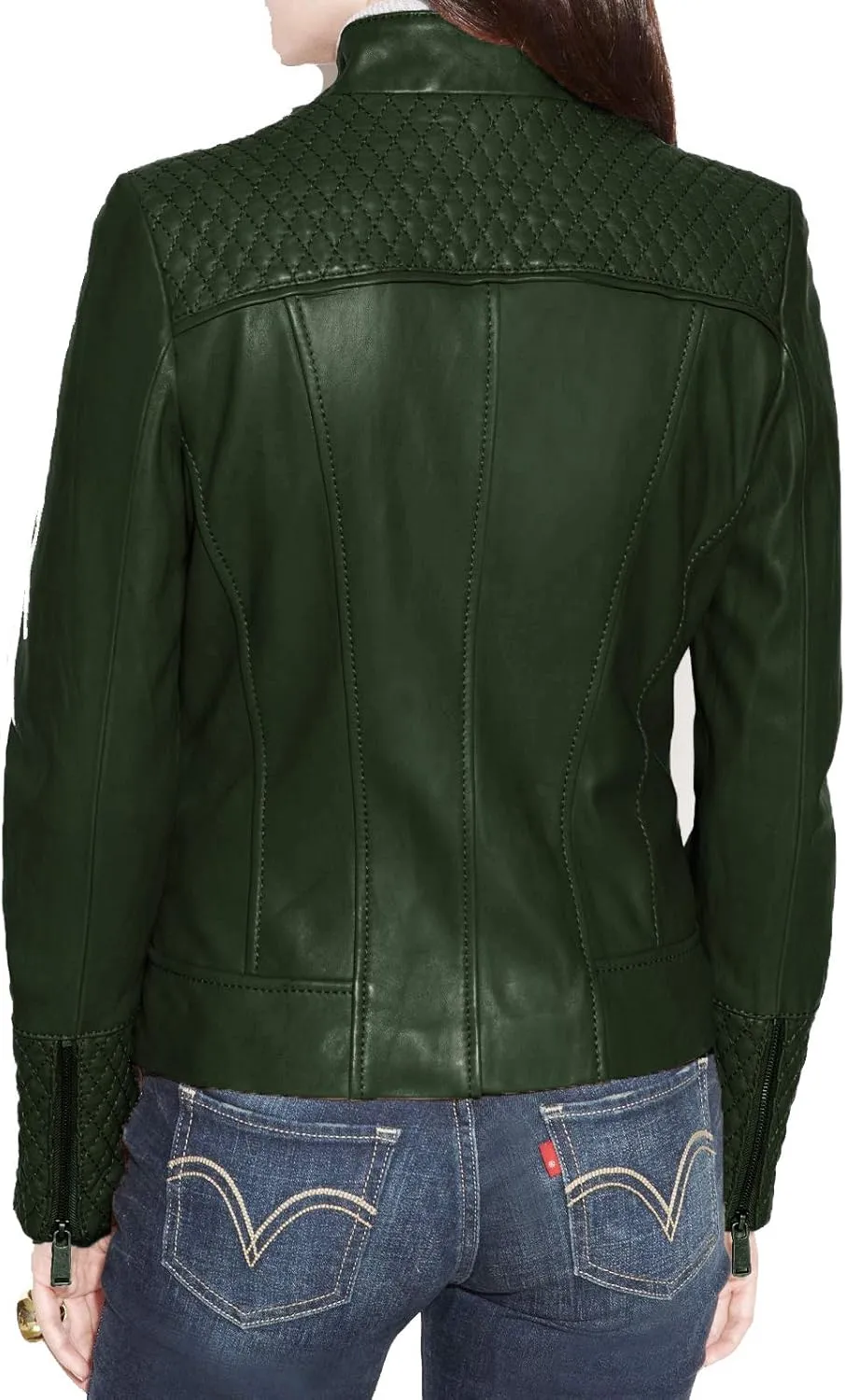 Benjer Skins Women's Leather Jacket Stylish Motorcycle Biker Genuine Lambskin 31