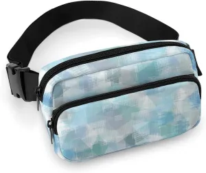 Blue Mosaic Fanny Packs for Women & Men, Fashion Crossbody Bag Waist Pack Pouch with Adjustable Strap, Sling Bag Belt Bags for Cycling Travel Running