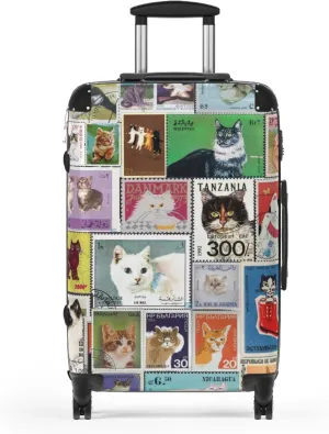 Cat-Themed Suitcase - Travel with Style! Perfect for Cat Lovers, Pet Owners, Vacation, Gifts, Unique Luggage