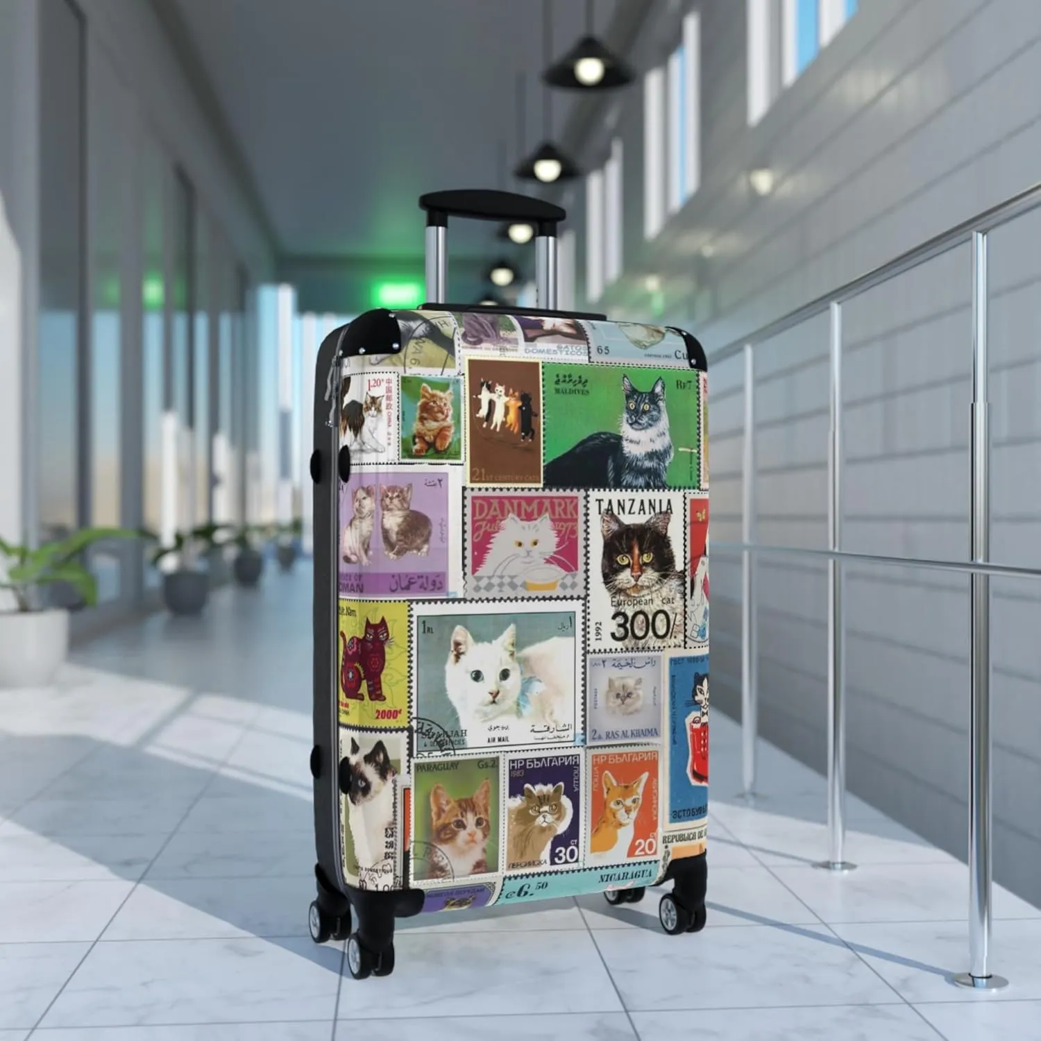 Cat-Themed Suitcase - Travel with Style! Perfect for Cat Lovers, Pet Owners, Vacation, Gifts, Unique Luggage