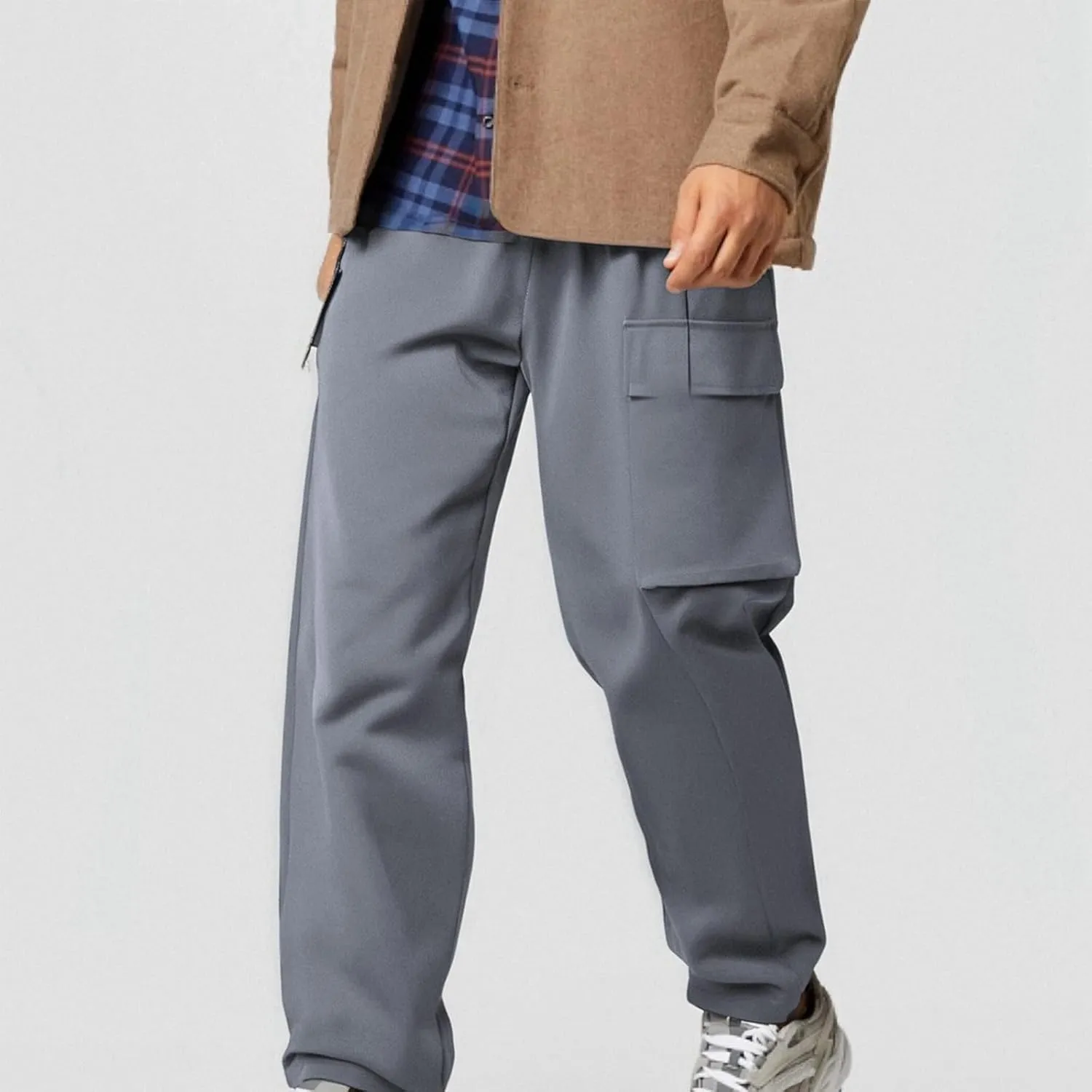 Chinos Pants Men Tactical Pajama Hiking Outfits Public Shorts Elastic Waist Basketball Motorcycle Wide Leg Football