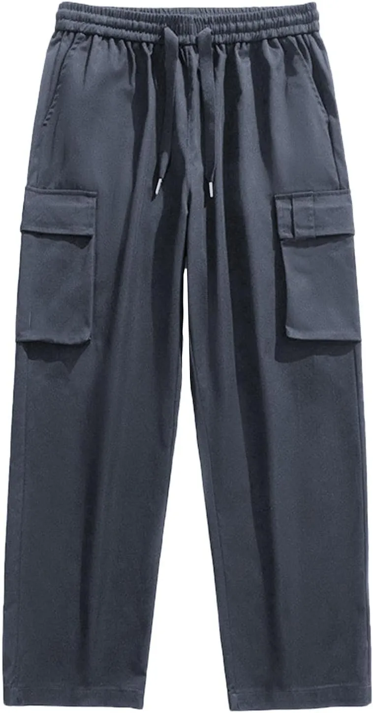 Chinos Pants Men Tactical Pajama Hiking Outfits Public Shorts Elastic Waist Basketball Motorcycle Wide Leg Football