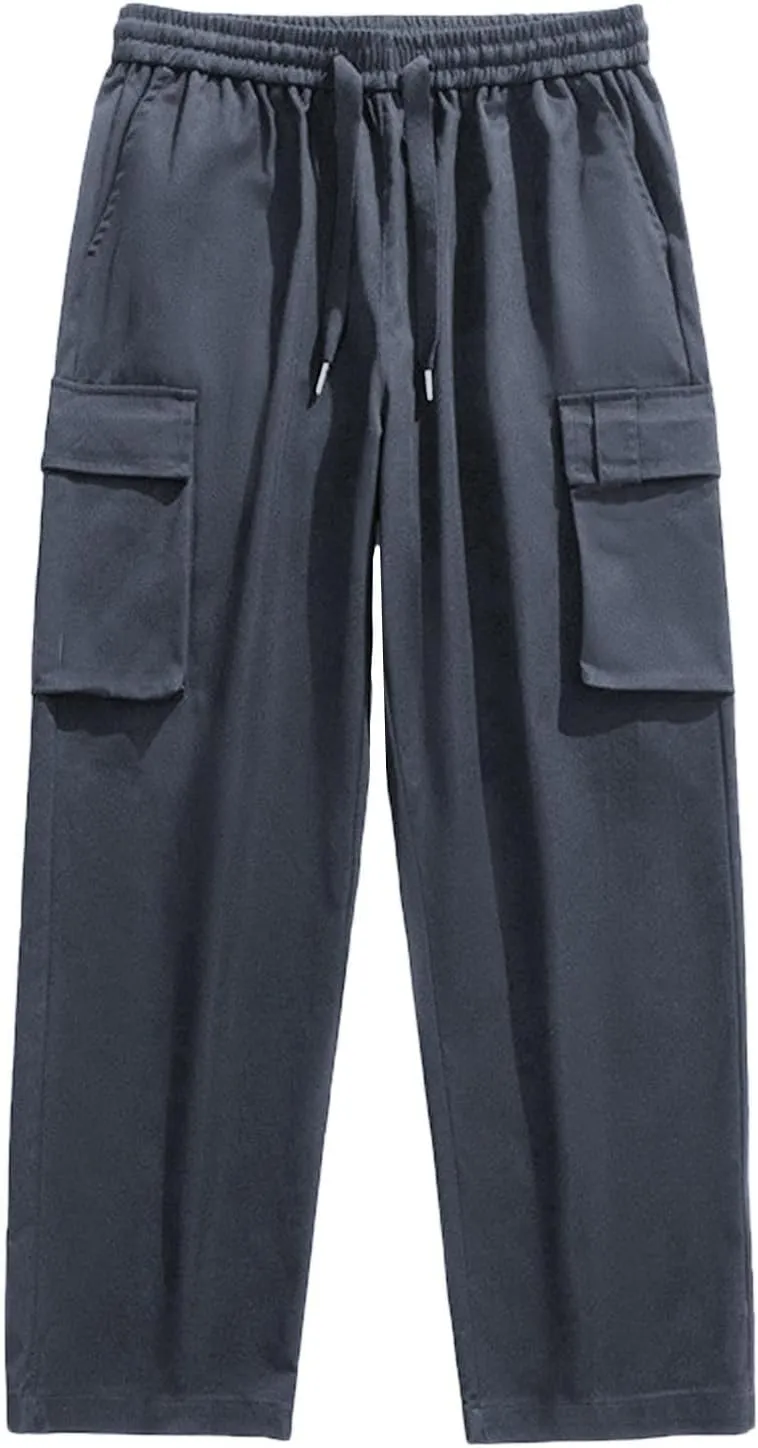 Chinos Pants Men Tactical Pajama Hiking Outfits Public Shorts Elastic Waist Basketball Motorcycle Wide Leg Football