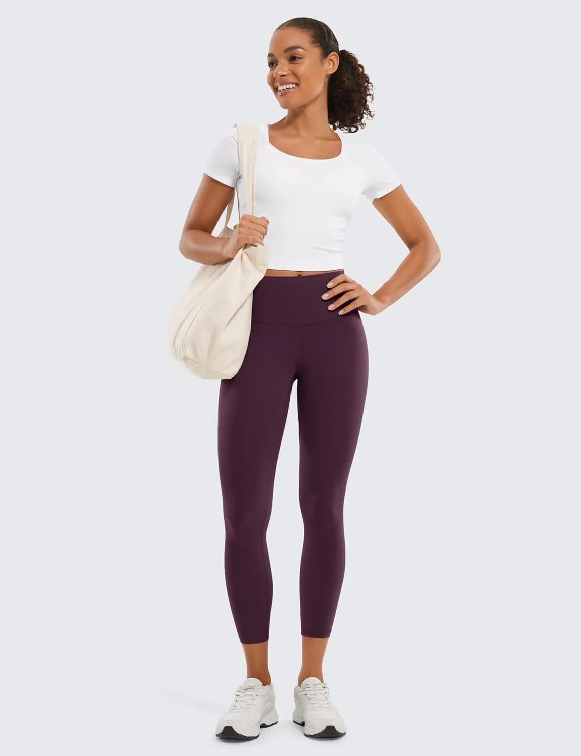 CRZ YOGA Butterluxe High Waisted Capris Workout Leggings for Women 23'' - Lounge Buttery Soft Yoga Pants