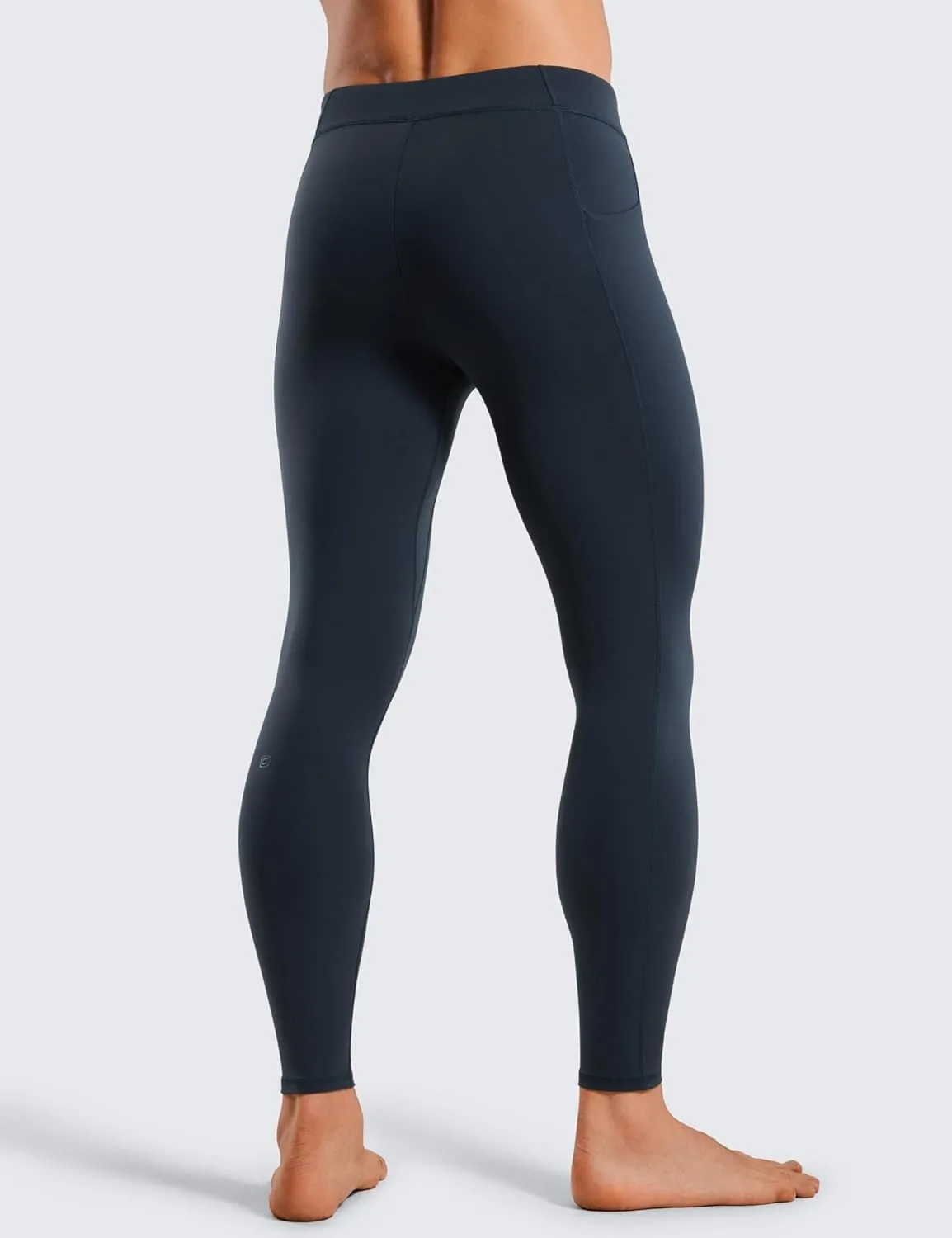 CRZ YOGA Butterluxe Mens Leggings with Pockets 27" Buttery Soft Yoga Pants Workout Running Tights