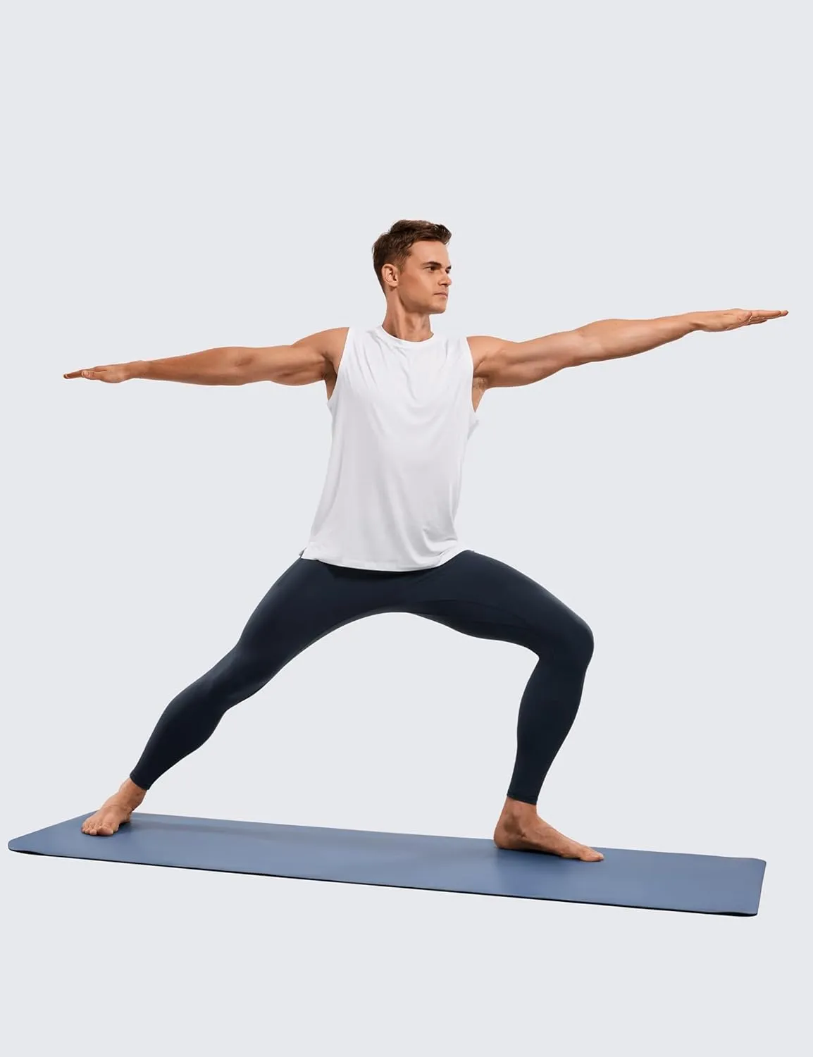 CRZ YOGA Butterluxe Mens Leggings with Pockets 27" Buttery Soft Yoga Pants Workout Running Tights