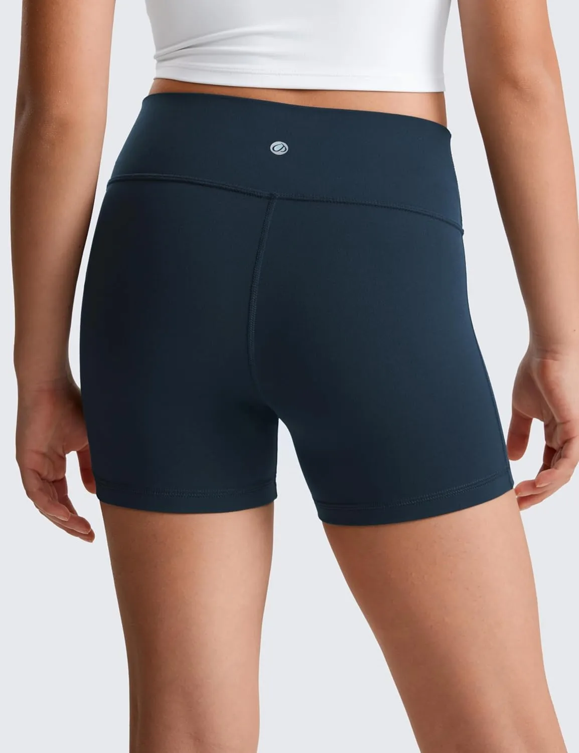 CRZ YOGA Girls Butterluxe Athletic Biker Shorts - Kids Teen High Waist Lounge Active Dance Yoga Running Buttery Soft