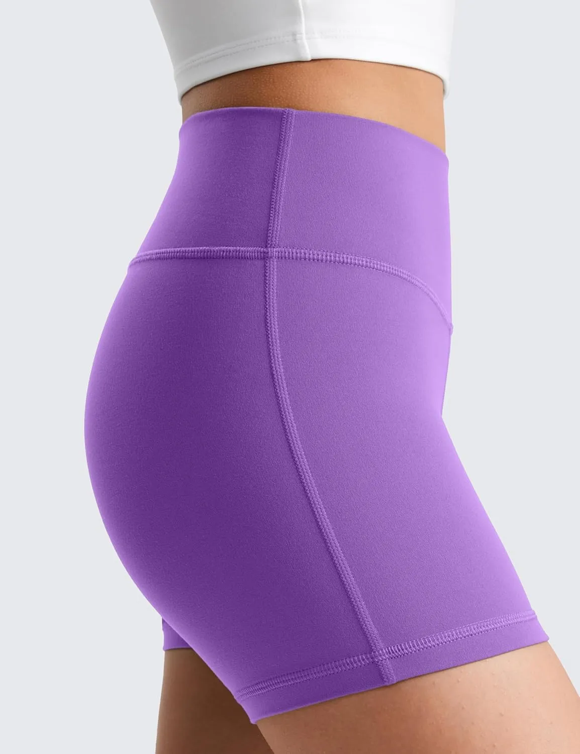 CRZ YOGA Girls Butterluxe Athletic Biker Shorts - Kids Teen High Waist Lounge Active Dance Yoga Running Buttery Soft
