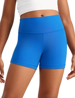 CRZ YOGA Girls Butterluxe Athletic Biker Shorts - Kids Teen High Waist Lounge Active Dance Yoga Running Buttery Soft