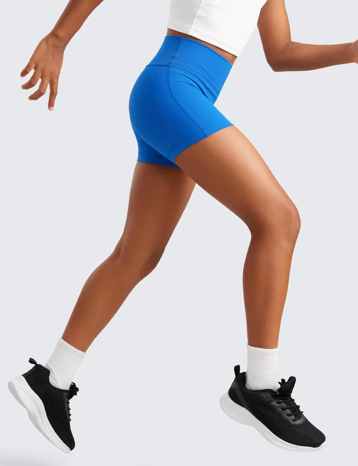 CRZ YOGA Girls Butterluxe Athletic Biker Shorts - Kids Teen High Waist Lounge Active Dance Yoga Running Buttery Soft