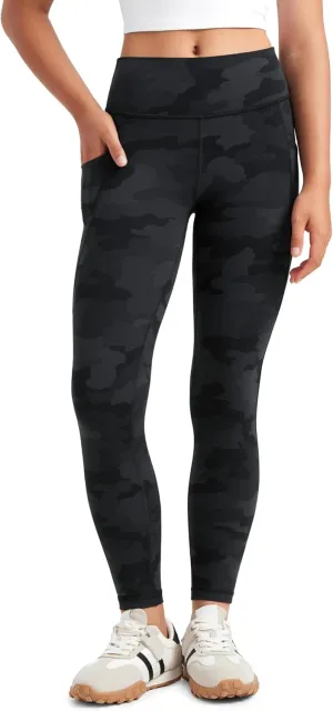 CRZ YOGA Girls Butterluxe Athletic Leggings with Pockets - High Waist Lounge Kids Teen Pants Yoga Active Dance Running Tights