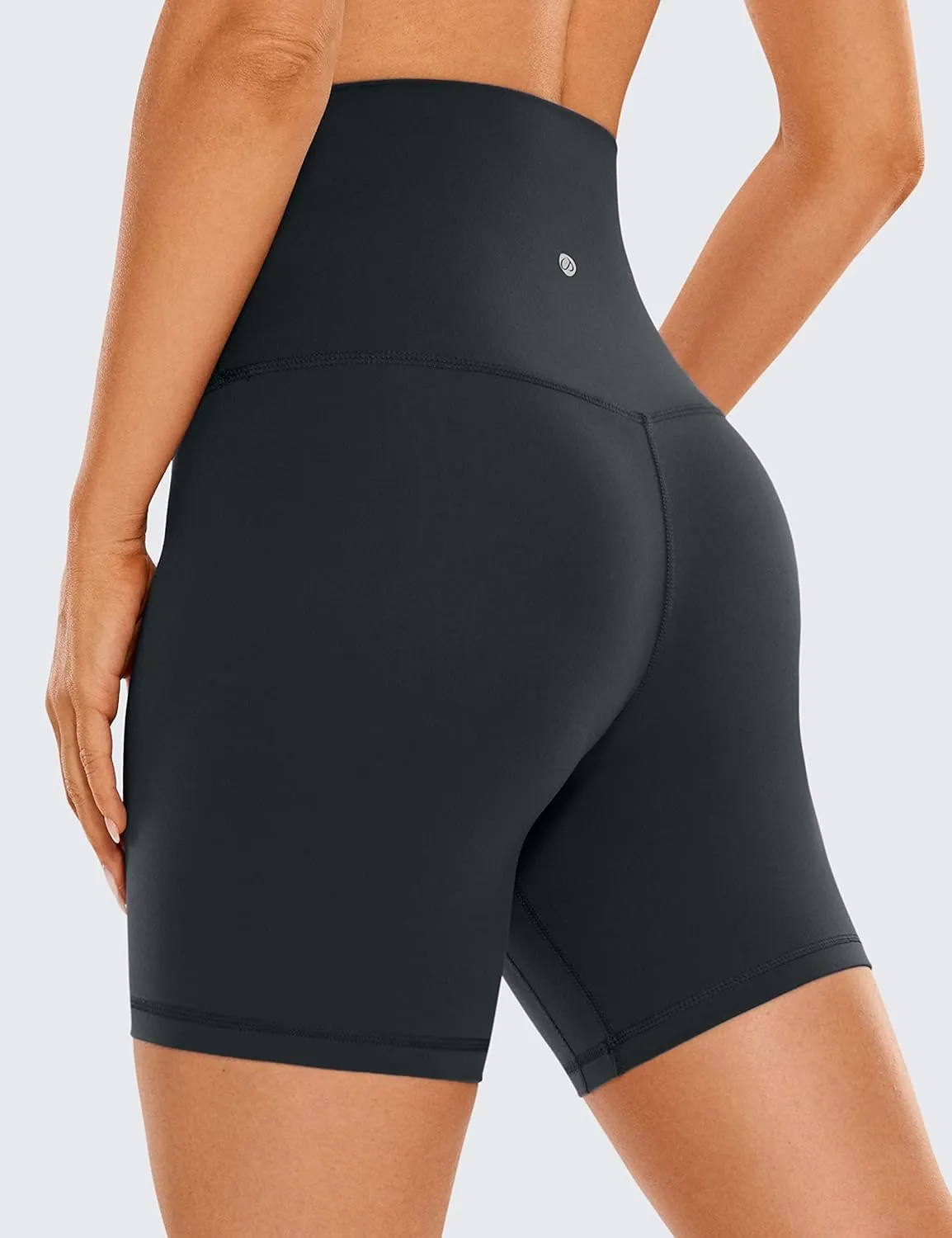 CRZ YOGA Super High Waisted Butterluxe Womens Biker Shorts 6 Inches - Buttery Soft Workout Yoga Over Belly