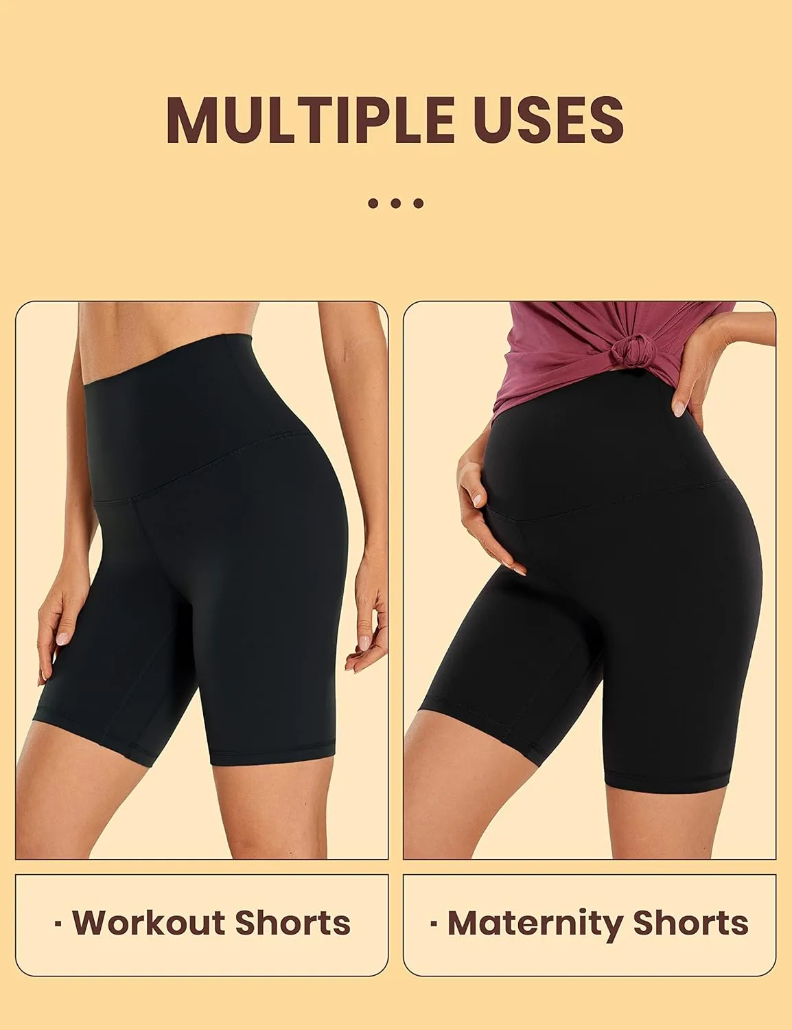 CRZ YOGA Super High Waisted Butterluxe Womens Biker Shorts 6 Inches - Buttery Soft Workout Yoga Over Belly