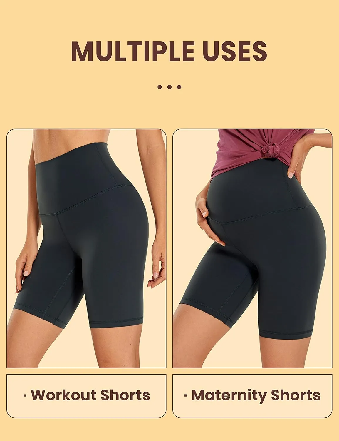 CRZ YOGA Super High Waisted Butterluxe Womens Biker Shorts 6 Inches - Buttery Soft Workout Yoga Over Belly