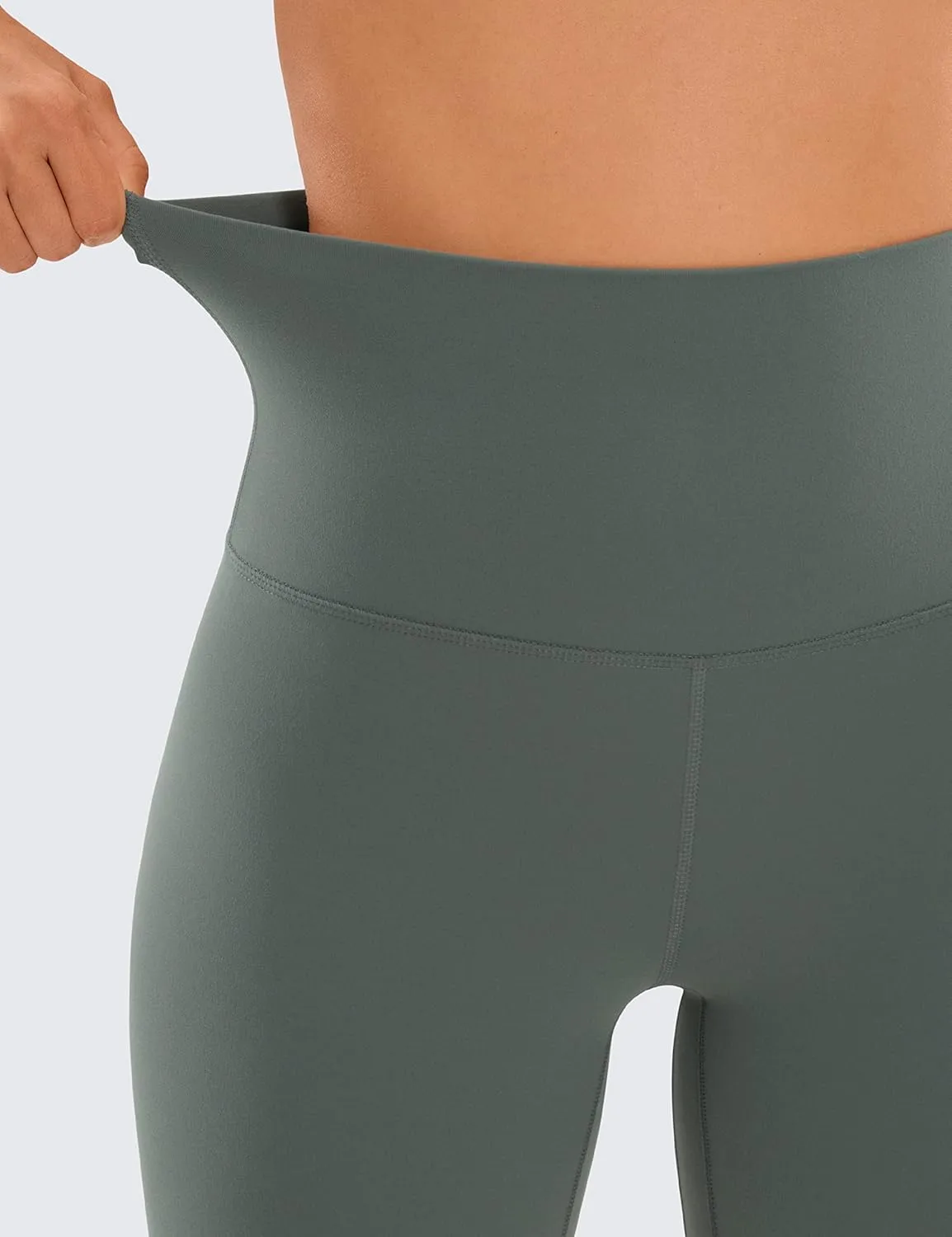 CRZ YOGA Super High Waisted Butterluxe Womens Biker Shorts 6 Inches - Buttery Soft Workout Yoga Over Belly