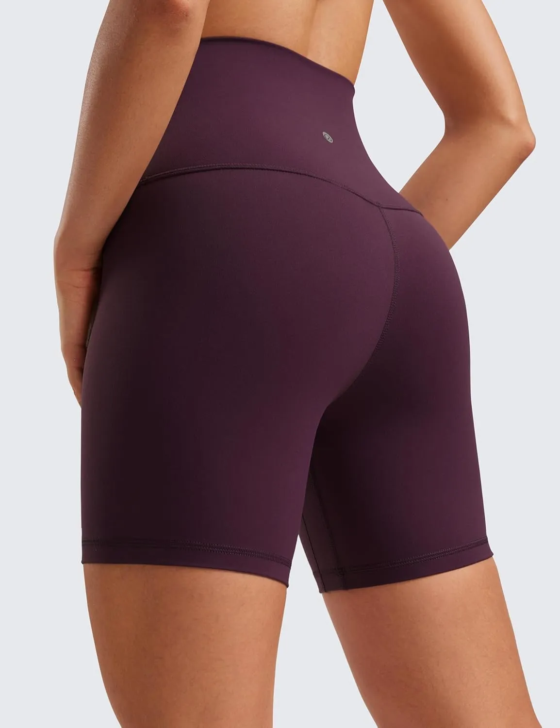 CRZ YOGA Super High Waisted Butterluxe Womens Biker Shorts 6 Inches - Buttery Soft Workout Yoga Over Belly