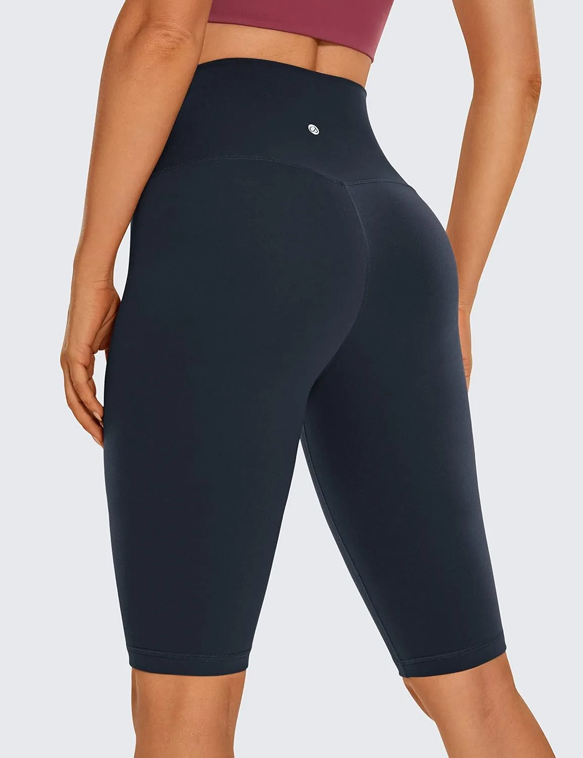 CRZ YOGA Womens Butterluxe Biker Shorts 10'' - High Waisted Workout Volleyball Yoga Spandex Buttery Soft