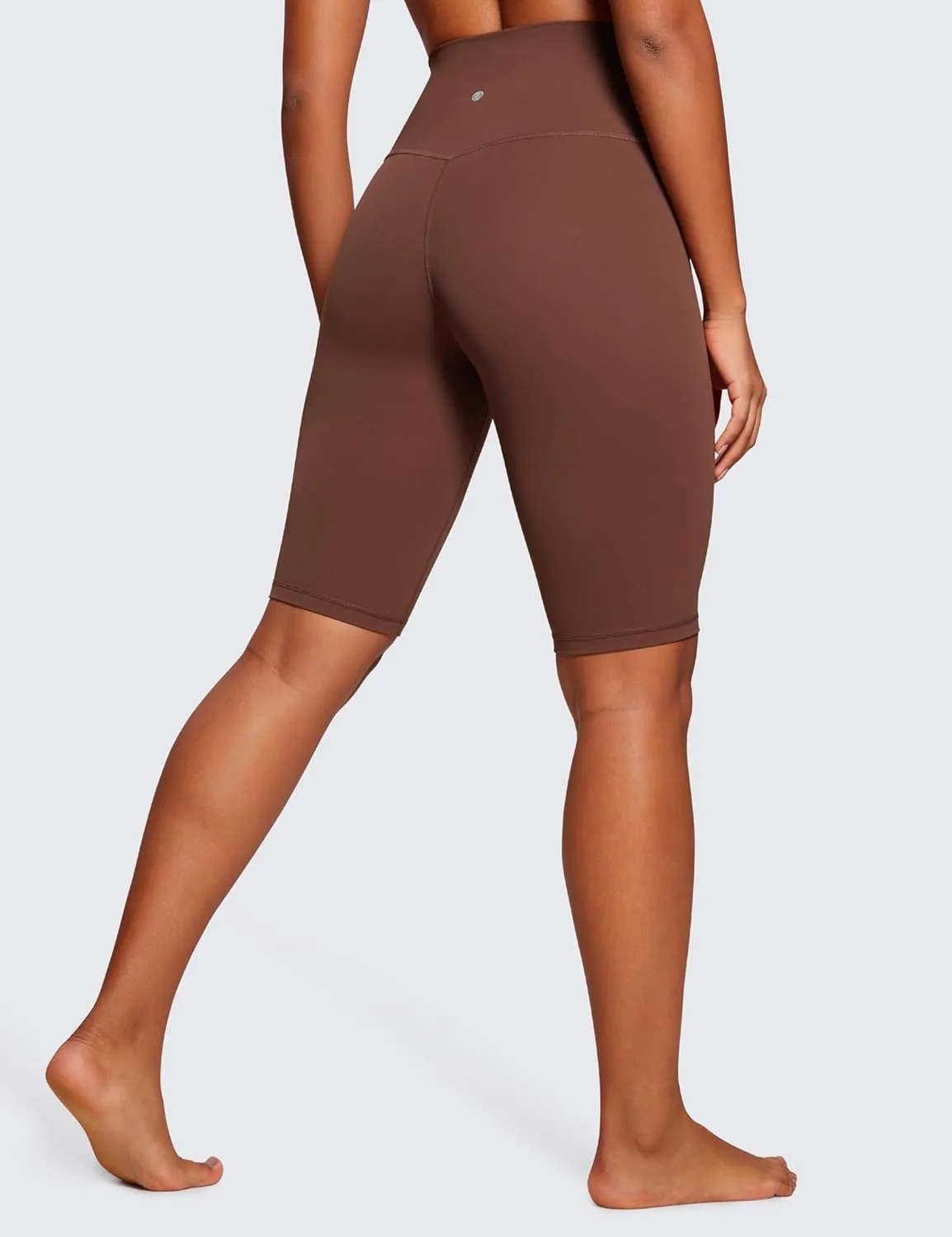 CRZ YOGA Womens Butterluxe Biker Shorts 10'' - High Waisted Workout Volleyball Yoga Spandex Buttery Soft