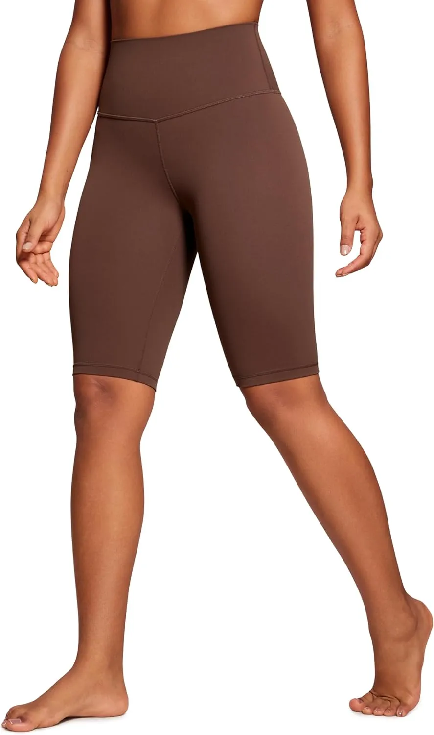CRZ YOGA Womens Butterluxe Biker Shorts 10'' - High Waisted Workout Volleyball Yoga Spandex Buttery Soft