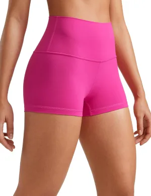 CRZ YOGA Womens Butterluxe Biker Shorts 2.5 Inches - High Waisted Yoga Workout Running Volleyball Spandex Booty