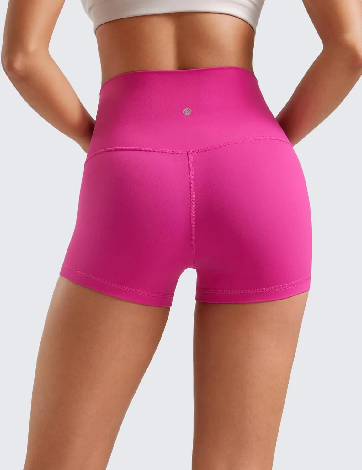 CRZ YOGA Womens Butterluxe Biker Shorts 2.5 Inches - High Waisted Yoga Workout Running Volleyball Spandex Booty