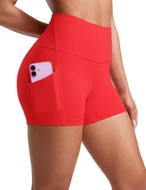 CRZ YOGA Womens Butterluxe Biker Shorts with Pockets 3 Inches - High Waisted Volleyball Workout Athletic Yoga