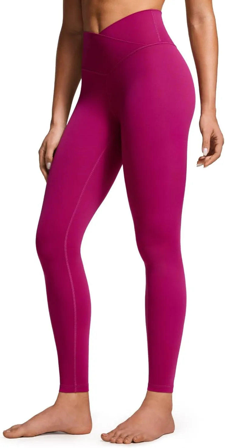 CRZ YOGA Womens Butterluxe Crossover High Waist Workout Leggings 28" - Criss Cross Full Length Gym Lounge Athletic Yoga Pants